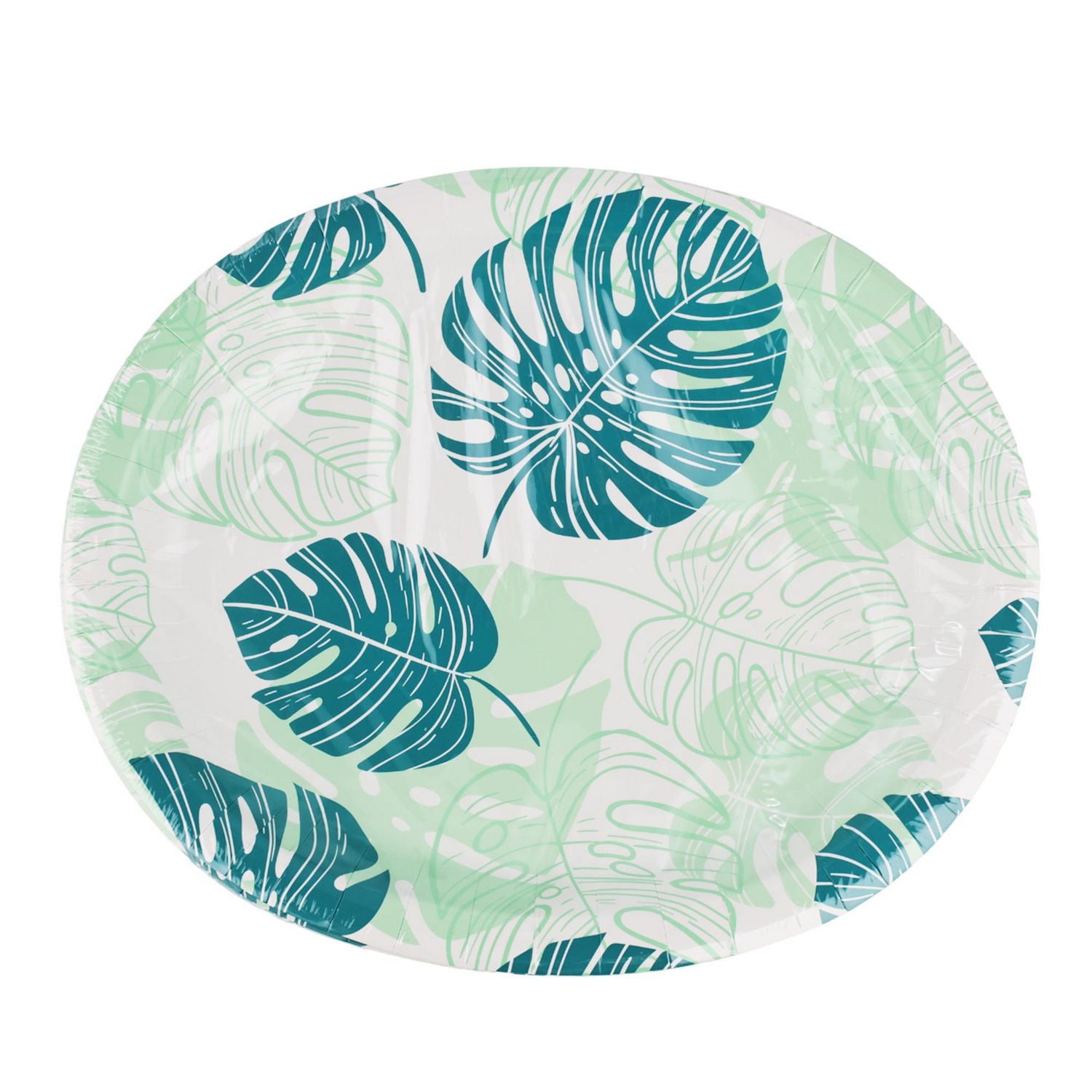 Way to Celebrate! Summer 8 Oval Plates-Leaf