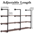 thumbnail image 2 of Industrial Iron Pipe Shelving Brackets Unit, Farmhouse Wall Mounted Pipe Shelves for Kitchen Bathroom, DIY Bookshelf Living Room Storage, 3Pack of 4 Tier, 2 of 6