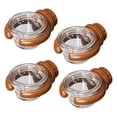 thumbnail image 1 of Comedero/bebedero para pájaros de 4 piezas, resistente, para colgar en el jardín. Ideal para exteriores. Fácil de limpiar. Accesorios versátiles para Marrón, 1 of 9