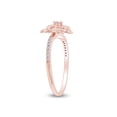 thumbnail image 4 of AFFY 0.15 Carat Round Shape Natural Diamond Rose Flower Engagement Ring 14K Solid Rose Gold Ring Size-7.5, 4 of 6