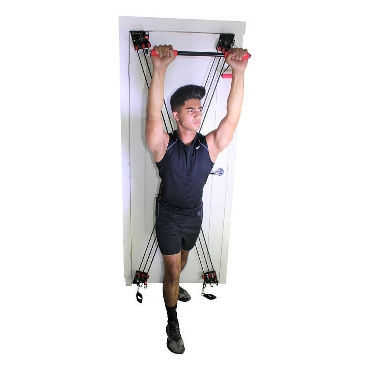 X Factor Door Gym - Full Body Total Workout System for Home Gym Strength Training - Fitness Equipment with DVD, Workout Chart, and Straight Bar