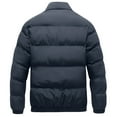 thumbnail image 3 of Baqcunre Men's Fall And Winter Solid Color Zipper With Double Side Pocket Thickened Warm Coat,4XL,Quilted Jacket,Mens Winter Jacket,Winter Coats For Men,Mens Clothes,Mens Fashion,Blue, 3 of 8