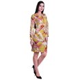 thumbnail image 5 of Moomaya Womens Full Sleeve Printed Midi Length Printed Bodycon Dress, 5 of 7