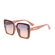 thumbnail image 4 of Gafas de sol para mujer con montura grande cuadrada con polvo brillante, gafas a prueba de rayos UV, gafas de sol lisas con color degradado, 4 of 5