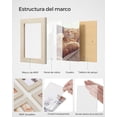 thumbnail image 2 of SONGMICS Collage de Marco para 12 Fotos de 10 x 15 cm, Juego de Marcos Montados en la Pared, MDF, Tapa de Cristal, Natural, 2 of 5