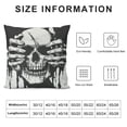 thumbnail image 5 of BANET Human Skull Throw Pillow Covers Peeping Hole Crack Wall Halloween Style Square Pillow Cases for Decorative Cushion Bed Couch Sofa Black 22x22in, 5 of 5