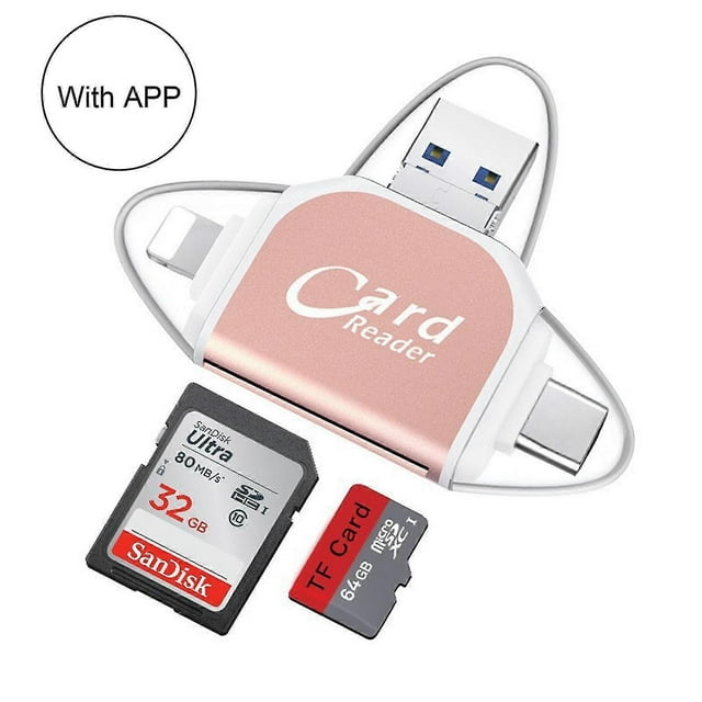Multi-port 4 In1 Universal Sd Tf Card Reader,usb C Sd Tf Memory Card Reader, Usb C Hub Multiport Adapter