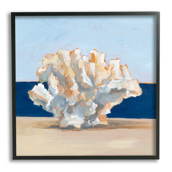 Stupell Industries Coral Still Life Painting Animals & Insects Painting Black Framed Art Print Wall Art, 12 x 12