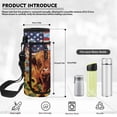 thumbnail image 6 of Yspwyqan Kids Backpack Set for Boys Ages 8-10, USA Sunflower Highland Cow Backpack and Lunchbox Set with Water Bottle Bag, Trendy Front Pocket Daypack for Elementary, 6 of 7