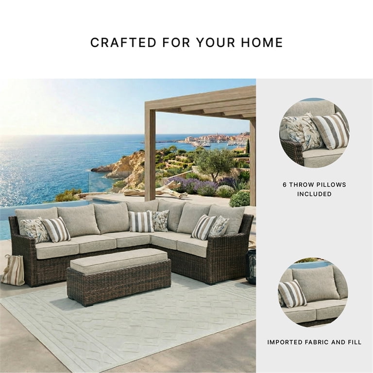Signature Design by Ashley Sorrel Granary Outdoor Sofa Sectional