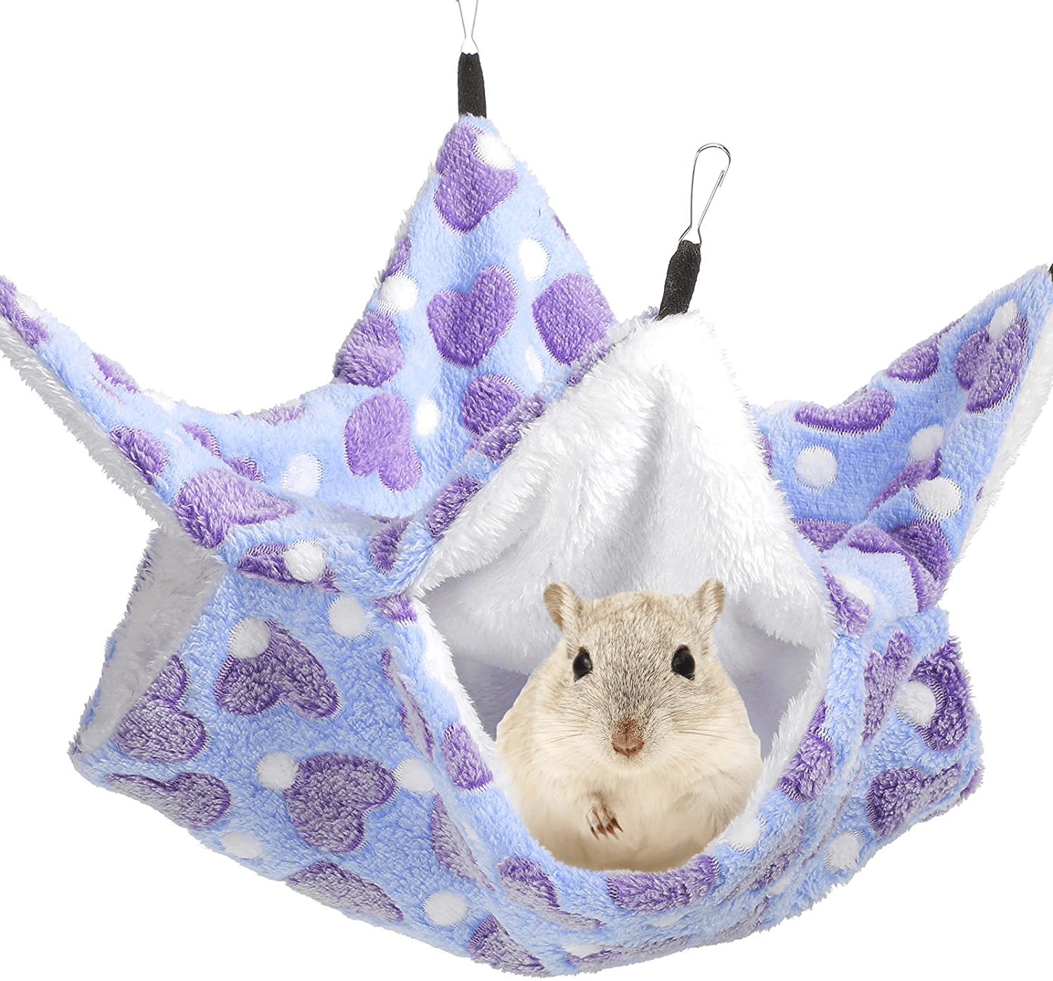 Ferret Cage Toys Hammock Hamster Bed Hammock Sugar Glider Toys Small Animals Hanging Warm Bed Leaf Hanging Tunnel and Swing for Sugar Glider 5 Pcs Hamster Cage Guinea Pig Cage Accessories 