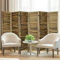 thumbnail image 2 of Hofitlead 6 Panel Room Divider, Folding Room Divider Privacy Screen 5.6Ft Tall, for Home Office Bedroom,Brown, 2 of 7