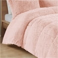 thumbnail image 2 of JERFIT Blush Twin XL Faux Fur Comforter Set with Shams, Ultra Soft Shaggy Bedding, Hypoallergenic & OEKO-TEX Certified, Machine Washable, 2 of 9