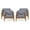 Teak/Dark Gray, variant on GDF Studio Bianca Outdoor Mid-Century Modern Acacia Wood Club Chair With Cushion, Set of 4, Teak and Cream