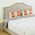 thumbnail image 3 of Yayeee Pillowcase Standard Size Set of 2 Satin Wrinkle Resistant Pillow Case, Orange Geometric Circles, 3 of 8