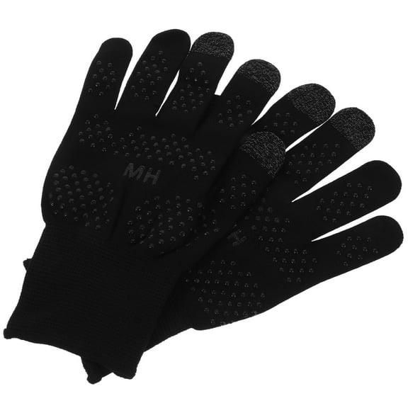 unbranded UV Hand Gloves Black Thermal Gloves for Outdoor Use with Sunblock 1 Pair