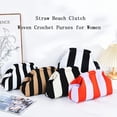 thumbnail image 2 of AMVKLX Bolsos de Crochet para Mujer, Bolso de Playa de Verano, Bolso de Crochet de Limón, Bola de Masa a Rayas, Bolso de Nube Fruncido, Bolso de Noche Rosa, 2 of 7