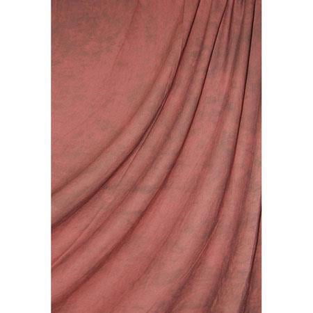 UPC: 0731409902182 | Accent Series  10×12  Dyed Crushed Muslin Background  Style; Sedona Red  Color: Medium Red with Dark Gray Swirls