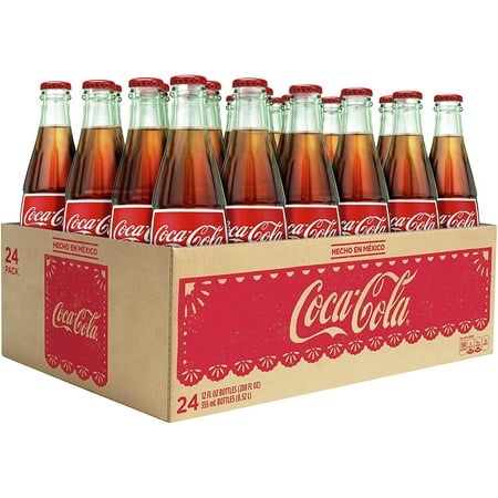 Coca-Cola Mexican Coke Soda Soft Drink, Cane Sugar, 355 mL, 24 Pack, 24 bottles of coca-cola original taste—the refreshing, crisp taste you know and love