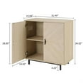 thumbnail image 6 of Demi Bonn Storage Cabinet with Doors, Modern Accent Cabinet,Wood Grain Decoratio Buffet Sideboards for Living Room, Kitchen, Enterway, Beige, 6 of 11