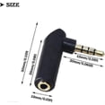thumbnail image 2 of Headphone Adapter 90 Degree Headphone Jack Adapter 3.5mm Male (black) (2pcs), 2 of 4