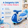thumbnail image 7 of FUPOJH 12V Electric Wiggle Car, 2-in-1 Kids Ride-On Toy with Music, LED Wheels, 150 lbs Capacity for Ages 3+,Blue, 7 of 7