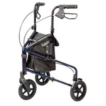 Carex Aluminium 3 Wheel Rollator Walker for Seniors, Height Adjustable Handles, 250 lb Capacity