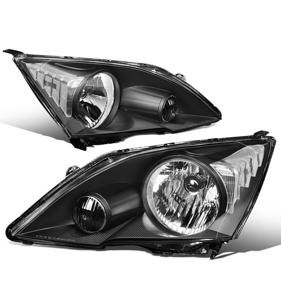 DNA Motoring For 07-11 Honda CR-V CRV OE Style JDM Black Clear Corner Headlight Lamps Pair