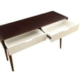 thumbnail image 3 of 47'' Christa White & Espresso Finish Sofa Entryway Console Table, 3 of 6