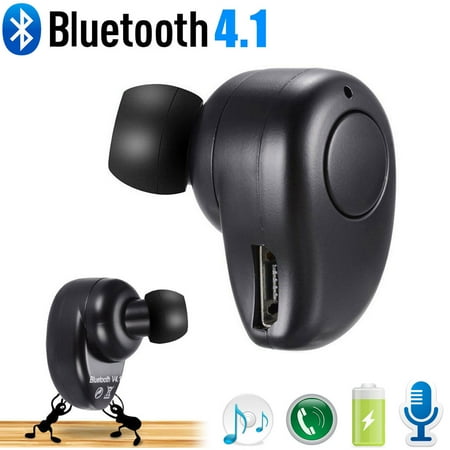 Inland Wireless Mini Wireless Bluetooth Earbud, Ultra Mini Invisible Single Earset, In-Ear Secret Spy Tiny Hidden Earphone with Microphone ()