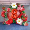 thumbnail image 3 of Set de globos con forma de fresa para niña de octavo cumpleaños de Corabsar, 3 of 7
