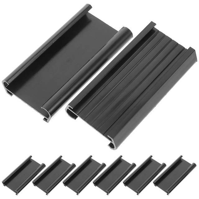 GOOHOCHY 8 etiquetas de PVC para estanterías de oficina, hogar y organización. Etiquetas móviles para estanterías de biblioteca. Portaetiquetas de PVC transparente para estanterías de alambre.