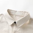 thumbnail image 5 of LIaqionyy Short Sleeve Button down Shirts for Men Casual Summer Collar Solid Color Beach Shirt with Pocket, 5 of 7