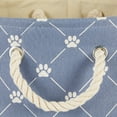 thumbnail image 3 of Design Imports CAMZ14228 Polyester Trellis Paw Round Pet Bin, Stonewash Blue, 3 of 4