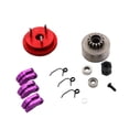 thumbnail image 4 of KLKCMS 1/8 Voiture de Course Télécommandée Pièces de Mise à Niveau 14T Roue Libre avec Chaussure de Roulement Rouge+violet, 4 of 5