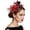 Black, variant on HNMKIU Heardband Elegant Wedding Headdress Bride Hair Party Fascinator Netting Headband Comfortable Fit Casual Everyday Wear Accessory Red,One Size