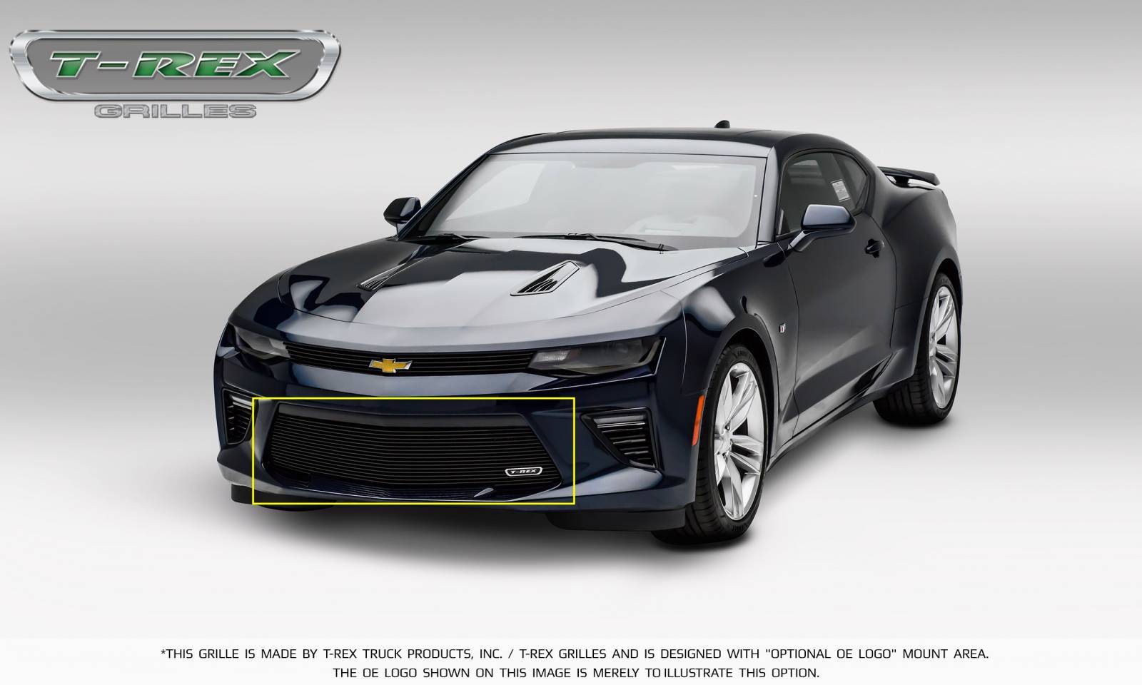 T-Rex Grilles 25036B Laser Billet Series Bumper Grille; Black; Overlay; 1 pc.;