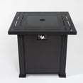 thumbnail image 5 of 28" Black Square Propane Fire Pit Table - 50000 BTU Quick-Assembly Dual-Function with Hidden Tank for Patio, 5 of 12