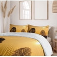 thumbnail image 6 of Ambesonne Nature Duvet Cover Set, Tree on Sunset Twilight, 2-Calking, Orange Brown, 6 of 7