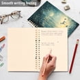 thumbnail image 4 of FORMRS 1-Subject Spiral Notebook 8" x 5" College Ruled 60 Refillable Sheet A5 Hard Cover, 2 Pack, Night Forest Scene, 4 of 7