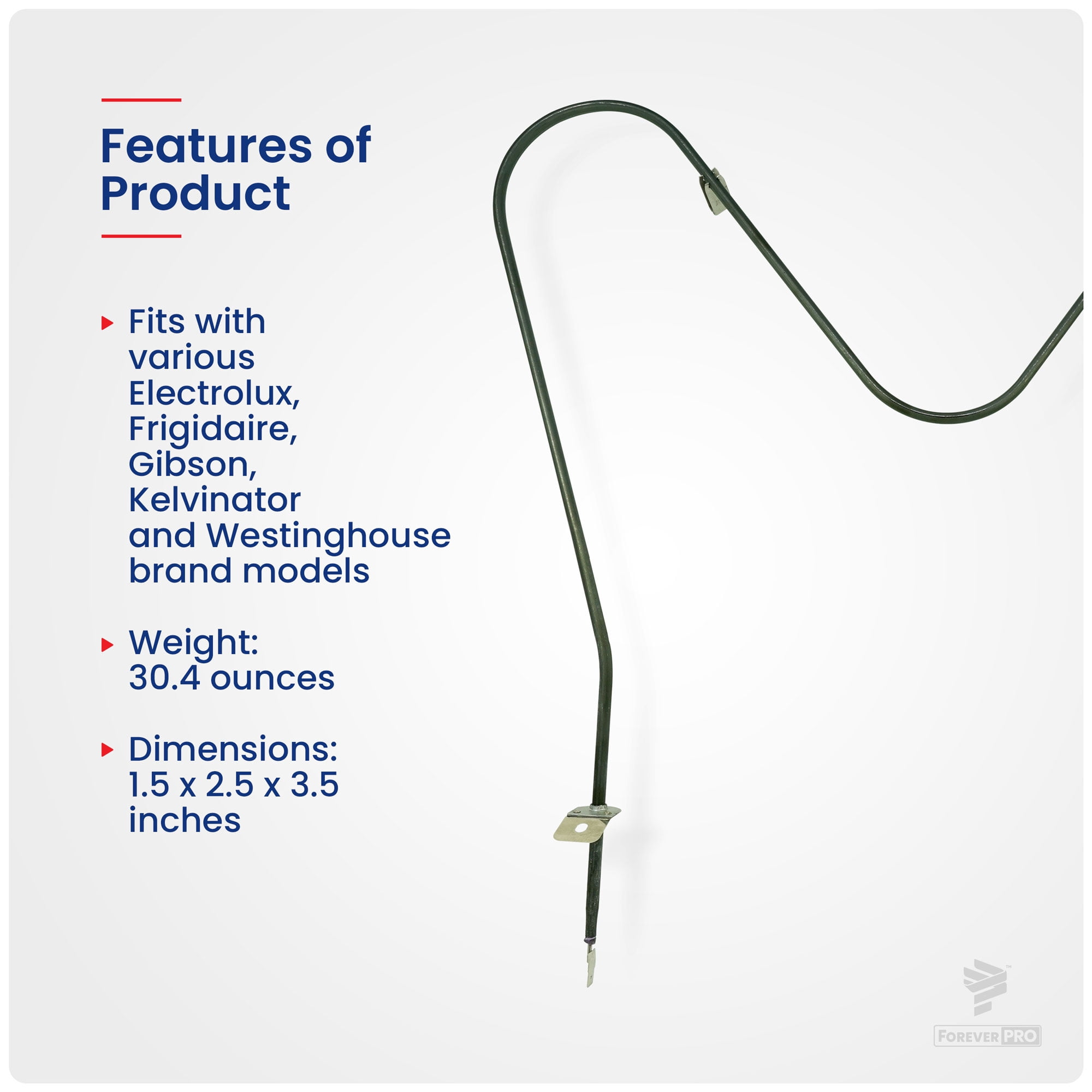 ForeverPRO 5303051519 Oven Bake Element for Frigidaire Range 08002858 09990061 3051519 316075101