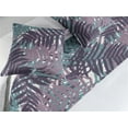 thumbnail image 2 of Autumn Leaves Bed Runner Set, Neutral Colors Boho Ferns Leafy Pattern Fall Themed Artwork, Decorative Bedding Scarf & 2 Pillow Shams for Hotels Homes, King, Cadet Blue Lilac Eggplant, by Ambesonne, 2 of 3