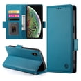 thumbnail image 5 of Designed for iPhone X/XS Wallet Case, with Card Slots Strong Magnetic Closure PU Leather Flip Fold Shockproof Kickstand Durable Purse Flip Case for iPhone X/XS - Blue, 5 of 7