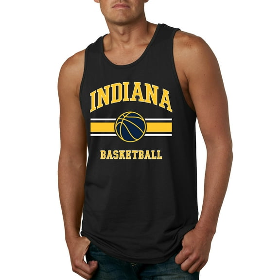 Wild Bobby City of Indiana IND Basketball Fantasy Fan Sports Mens Tank Top, Black, Small
