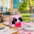 thumbnail image 5 of Cute Cartoon Fox Insulated Lunch Tote Bag for Kids, Pink Animal Print Portable Thermal Cooler Handbag for School Picnic Travel Food Storage, 5 of 7