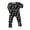 a-Black133, variant on Boys Girls Baby Jumpsuit Unisex Long Sleeve Crewneck Footed Sleeper With Cat Print Full Zipper Closure Pockets For Infant Daily Casual Wear