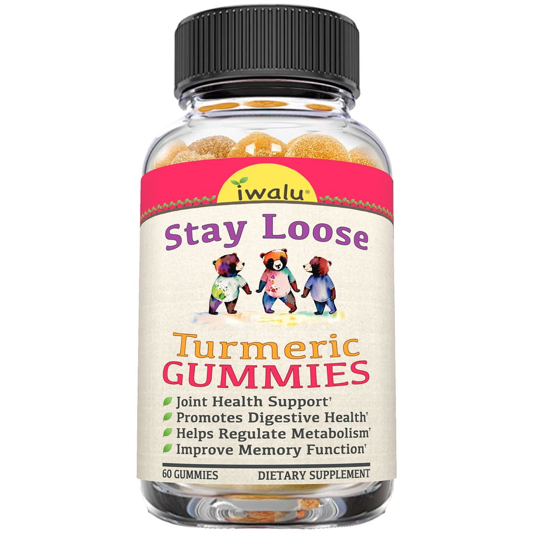 IWALU Ginger Chews Turmeric Gummies for Adults Natural Joint Support