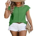thumbnail image 3 of Womens Cap Sleeve Tops 2025 Tank Top Loose Knit Sweater Vests Cute Shirts Outfits Spring Fall Summer Tops Green XL, 3 of 6