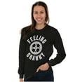 thumbnail image 4 of Feeling Cranky Bicycle Crank Cyclist Plus Size Long Sleeve Graphic Tee Shirt Brisco Brands 2X, 4 of 5
