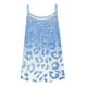thumbnail image 5 of Puntoco Blusas de cuello cuadrado para mujer, blusas casuales sin mangas con estampado de moda, blusas con pliegues, blusas camisolas de cuello redondo, 5 of 5